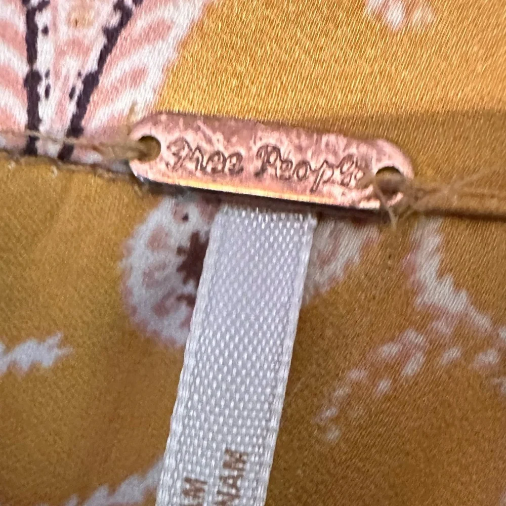 Free People Yellow Paisley Tunic Blouse - Picture 4 of 11